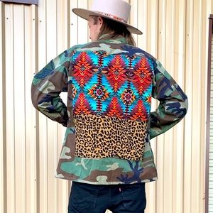 Men’s Custom Vintage Army Camo Festival Jacket